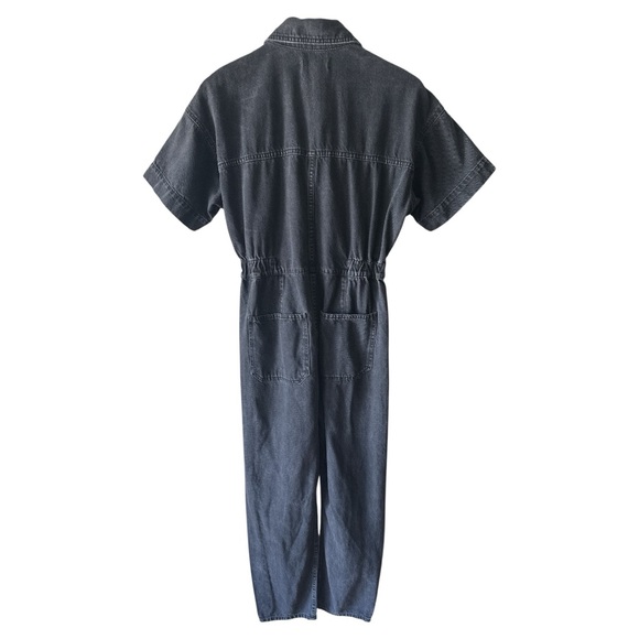 Free People Marci Denim Coverall Jumpsuit - Dark Wash Gray - Size Small - Picture 7 of 9